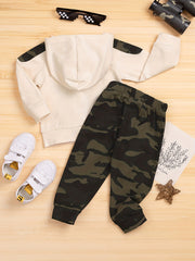 Baby Stylish DINOSAUR Hooded Sweatshirt Set