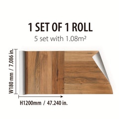 Wood Grain Pattern Stickers Waterproof Tile Decals