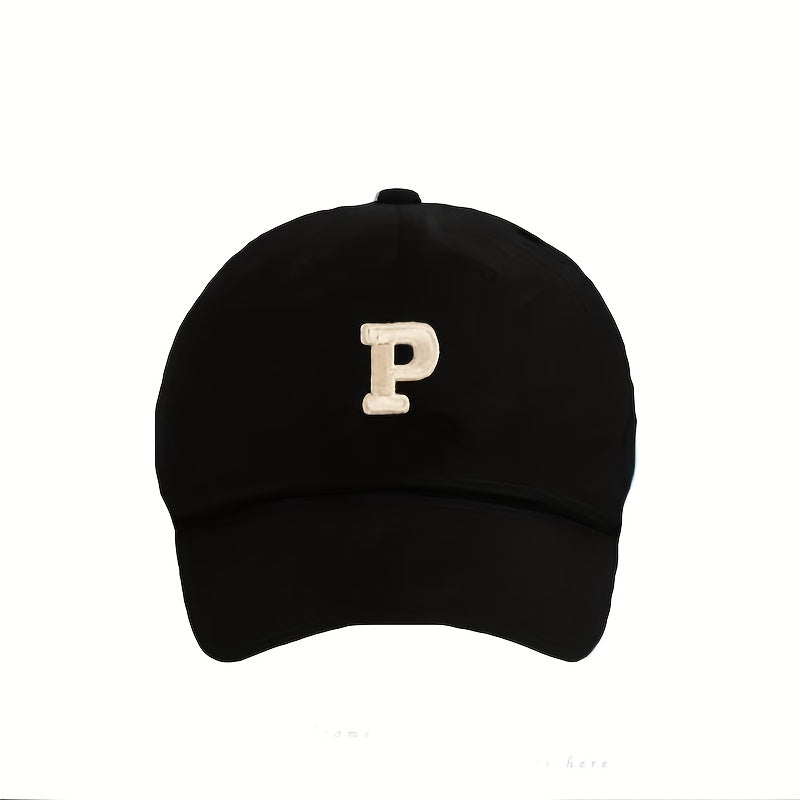 Kids Soft Top Baseball Cap Sunshade Letter Patched Hat