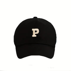 Kids Soft Top Baseball Cap Sunshade Letter Patched Hat