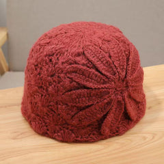 Women's Floral Skull Knitted Beanie Hat