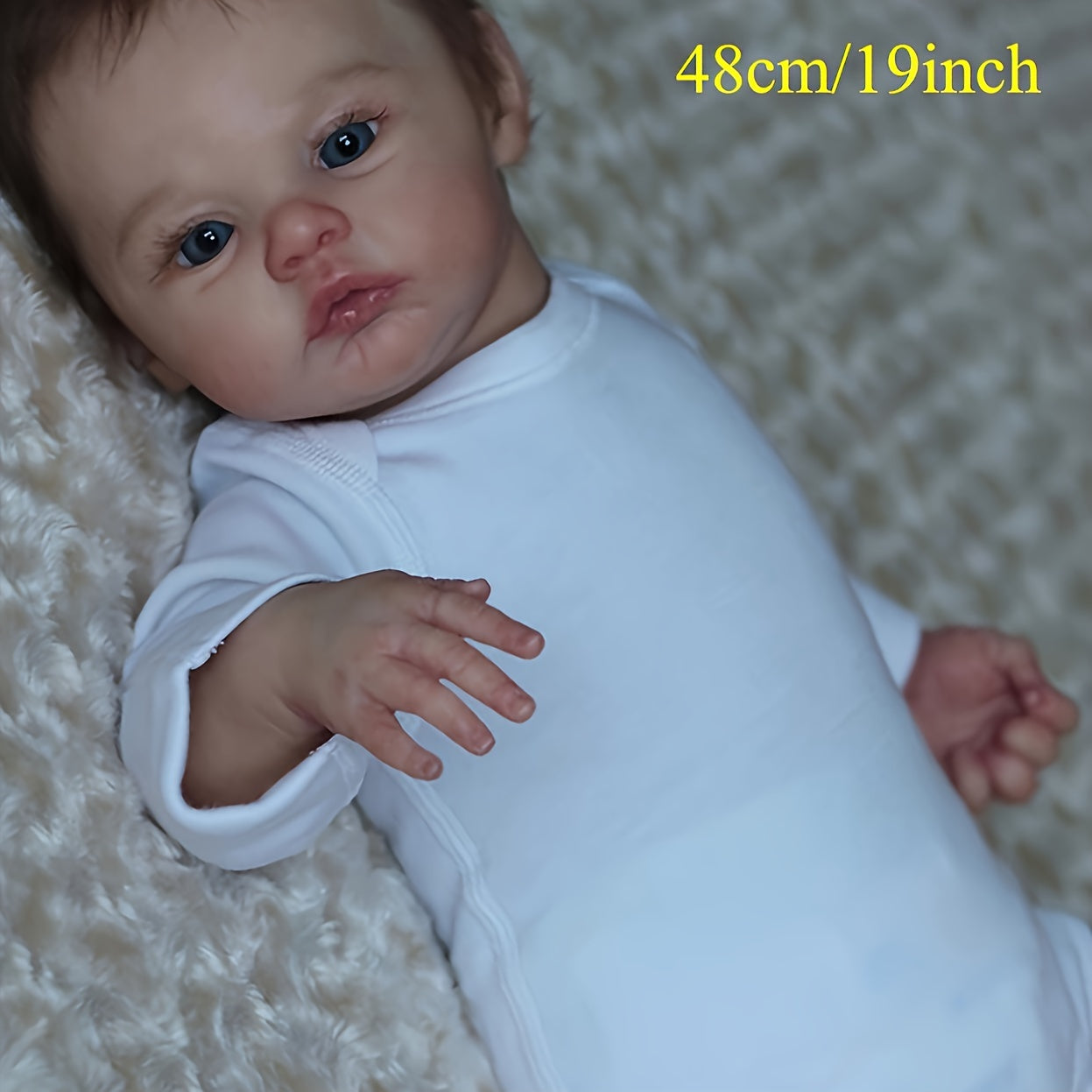 Soft Silicone Reborn Doll with 3D Marble Texture Skin