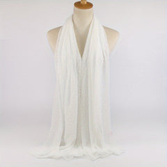 Fur Ball Chiffon Long Scarf Sun Protection Shawl Turban Head Scarf
