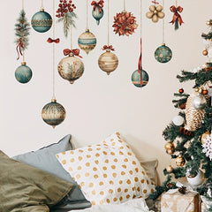 Christmas Wall Decal Merry Christmas Hanging Red Berry Wall Stickers