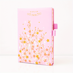 Four Seasons Journal Notebook A5 Size Golden Stamped Flower Border 100gsm 160pg