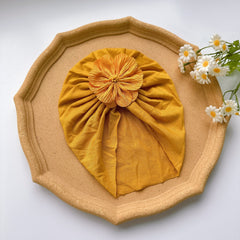 Baby Girls Flower Decor Turban Soft Hair Wrap Headband