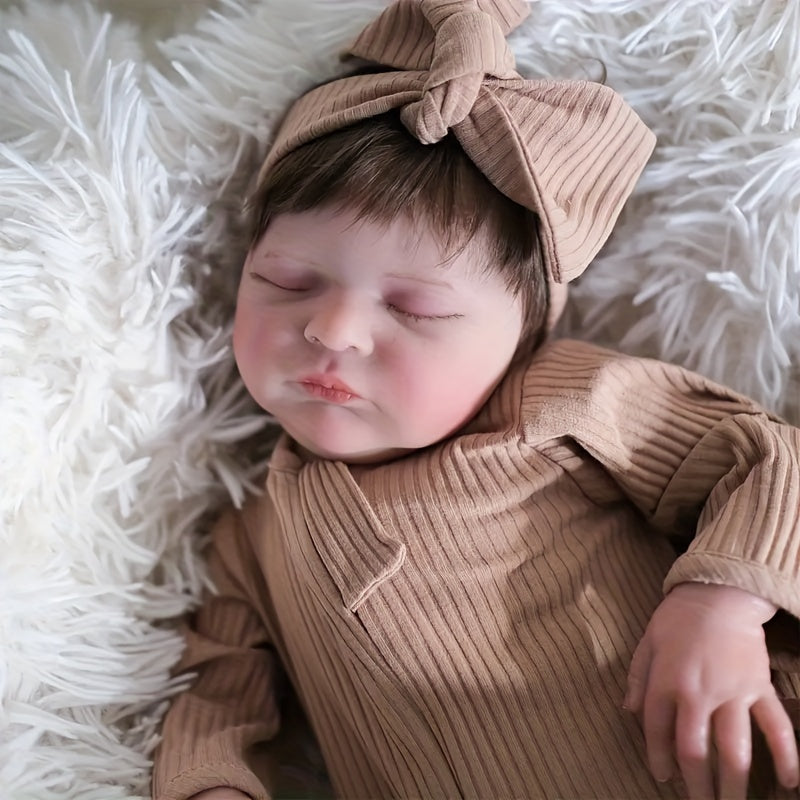 Lifelike 50 3D Painted Texture Sleep Regeneration Doll Soft Fabric Body