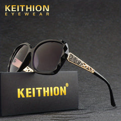 Oversized Polarized Sunglasses Rhinestone Gradient Lens UV Protection