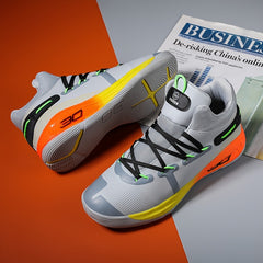 High Top Men's Basketball Shoes Breathable Non Slip Lace Up Sneakers