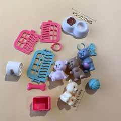 Bear Pet Play House Toy with 4 Surprises