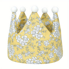 Baby Birthday Floral Crown Hat With Pom Pom Gift