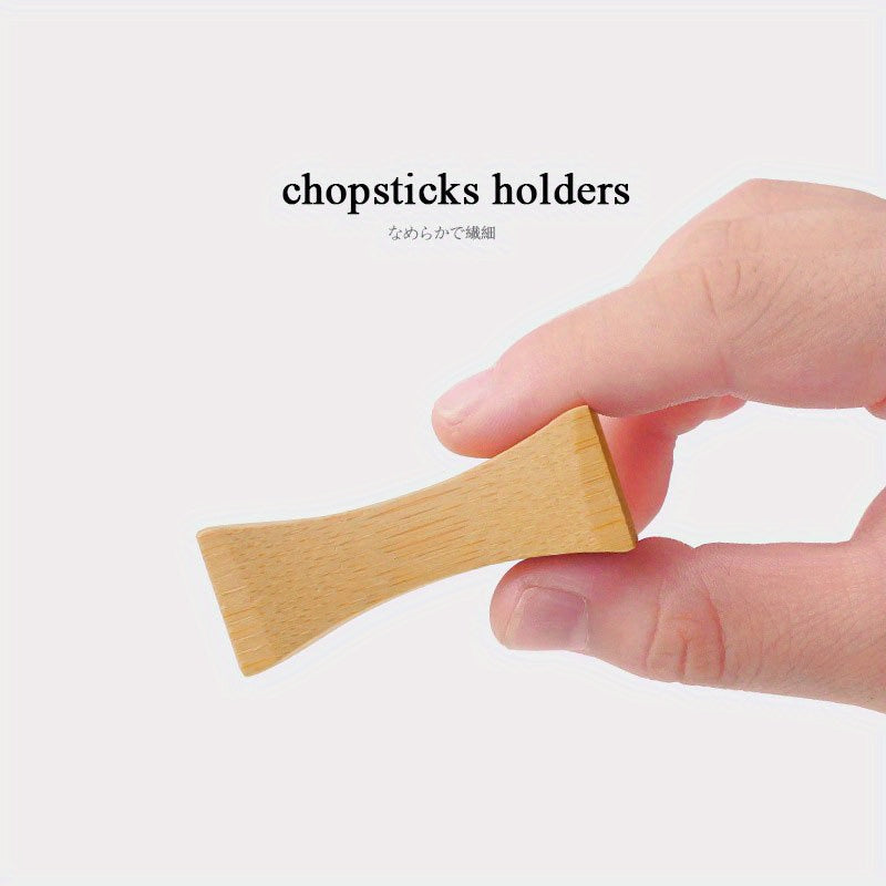 5pcs Wooden Chopsticks Holder Stand Japanese Vintage Chopstick Rest