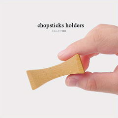 5pcs Wooden Chopsticks Holder Stand Japanese Vintage Chopstick Rest