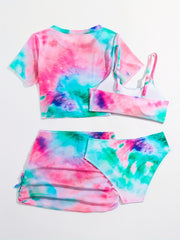 Girls Tie Dye Bikini Swimsuits Set
