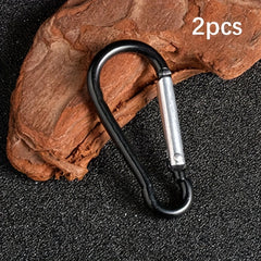 2pcs Aluminum Mountaineering Buckle D Shaped Snap Buckle Mini Spring Carabiner
