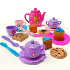 Princess Tea Party Play Set for Little Girls - Pretend Teapot & Cups