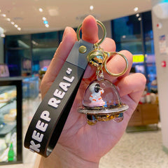 Quicksand Astronaut Keychain Cartoon Acrylic Spaceman Pendant
