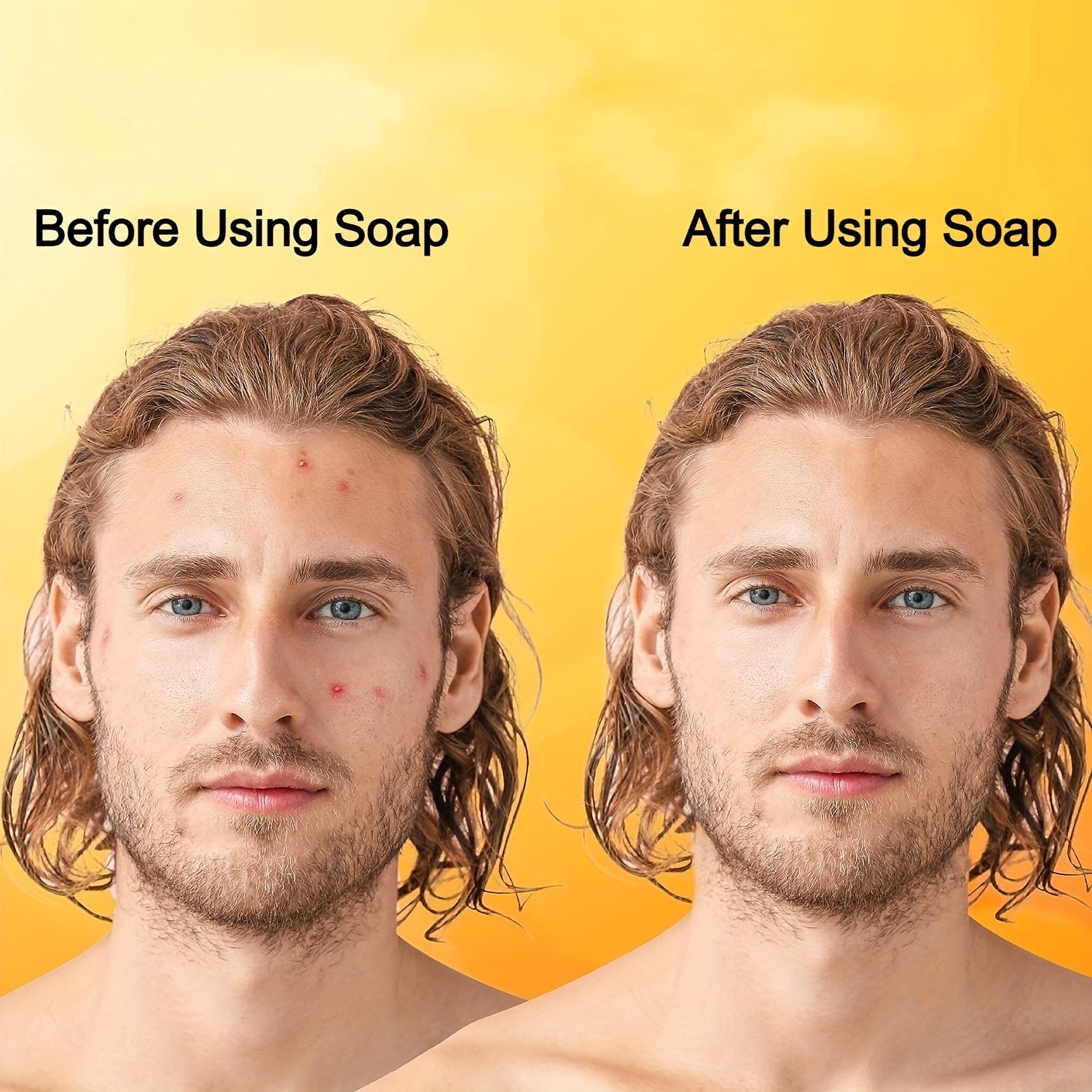 Set of 4 65g African Soap Bars for Hair, Face, and Body