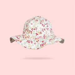 Baby Girls Sun Hat Adjustable Wide Brim Beach Hat Sun Protection