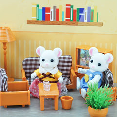 Forest Animal Family Doll House Furniture Mini Toy Set