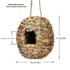 Hand Woven Humming Bird House Outdoor Hanging Birdhouse Nest Garden Yard Lawn
