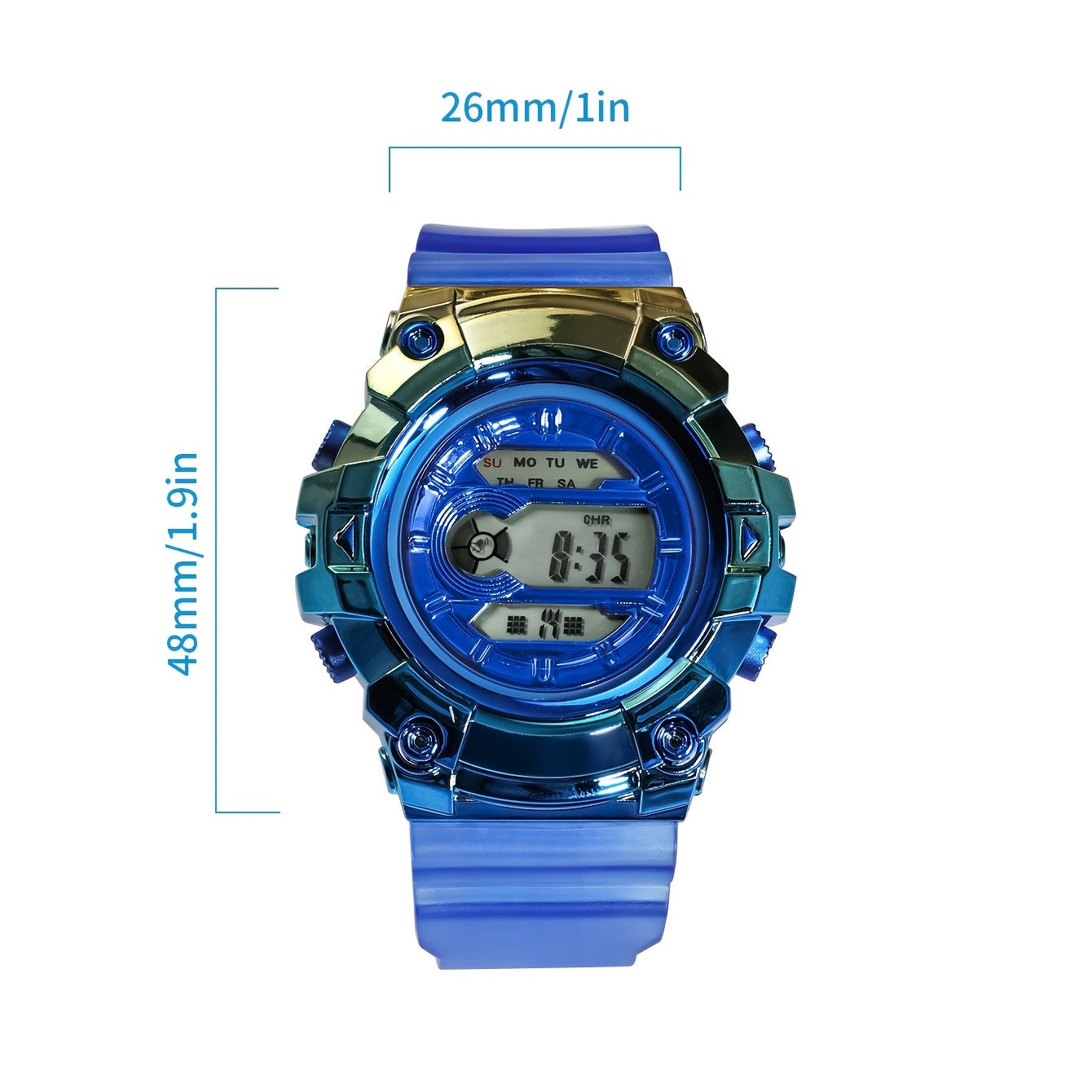 Transparent Strap Bright Gradient Student Watch