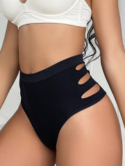 High Waist Cut Out Briefs Comfy & Breathable Intimates Panties
