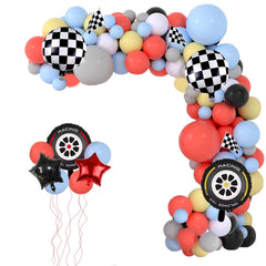 130pcs Racing Theme Balloon Set for Boys Birthday Party