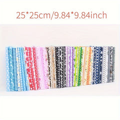 56pcs Silk Cotton Fabric Set for DIY Sewing Quilting Craft Patchwork