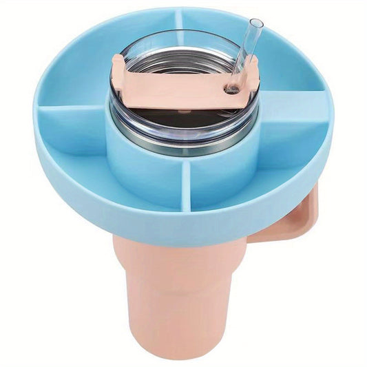 Silicone Snack Bowl: 40Oz Tumbler Handle Tray Cup