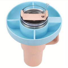 Silicone Snack Bowl: 40Oz Tumbler Handle Tray Cup