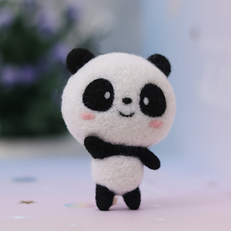 DIY Panda Wool Needle Felting Kit for Beginners