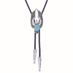 Men's Retro Eagle Gemstone Bolo Tie Western Denim Shirt Accessory