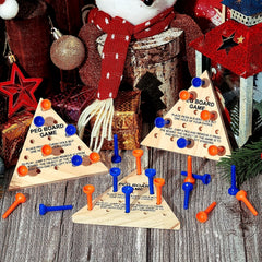Wooden Triangle Peg Games - Family Board Game - Travel Games