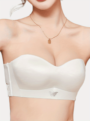 Butterfly Pattern Strapless Bra Push Up Women's Lingerie