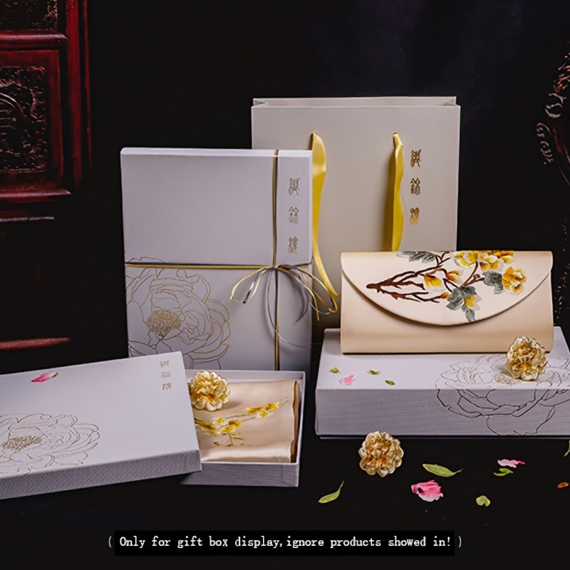 Double Layer Silk Scarf SuZhou Embroidery Phalaenopsis Butterfly Shawl