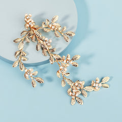 Crystal Flower Leaf Headband for Bride