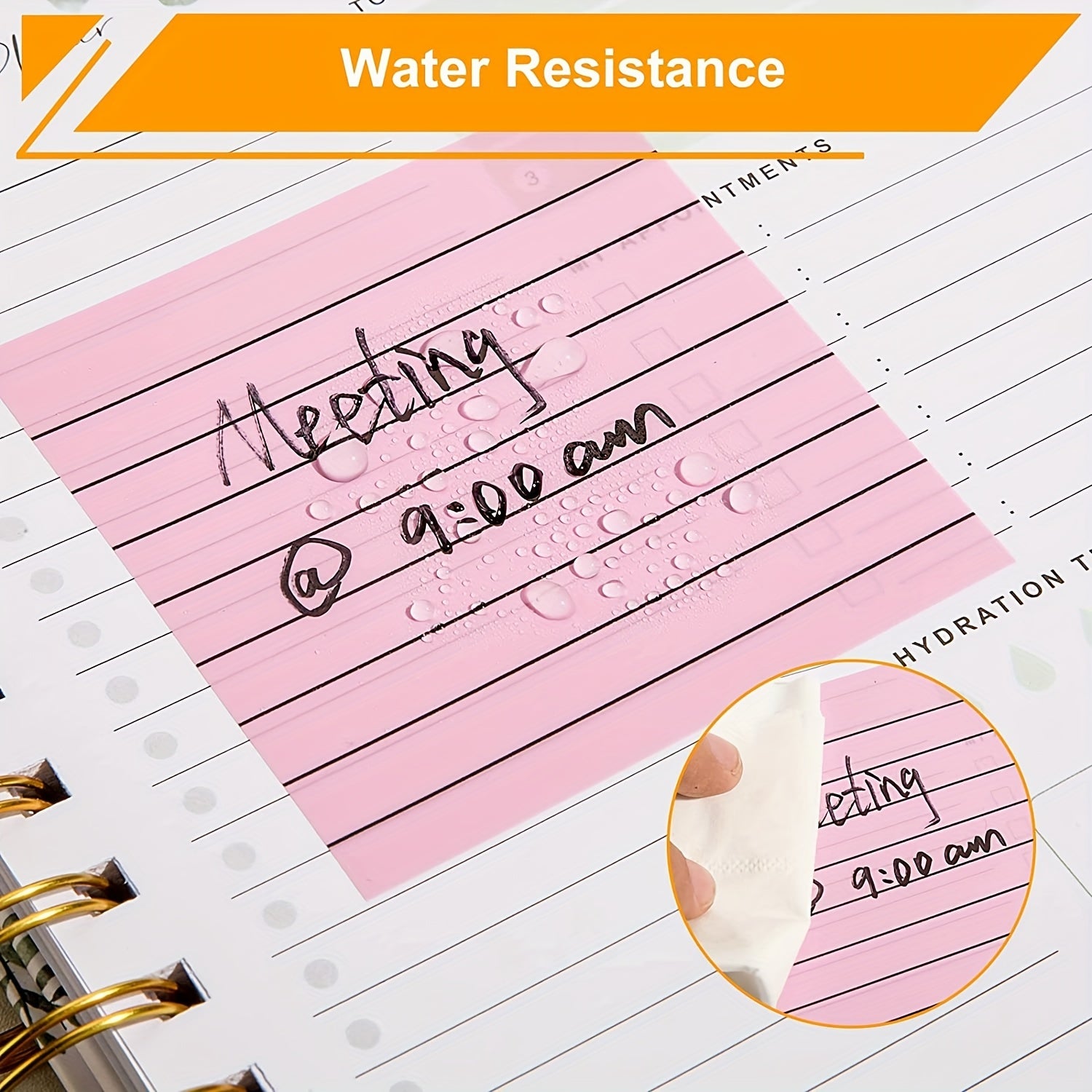 6 Lined Transparent Sticky Notes 7.62cmx7.6cm Soft Clear