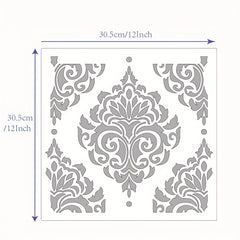 Large Flower Damask Stencil Template for Home DIY Painting