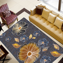 Boho Flower Pattern Kitchen Rug Anti Fatigue Carpet Mat