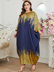 Abaya Dress Women's Round Neck Comfort Maxi Dress