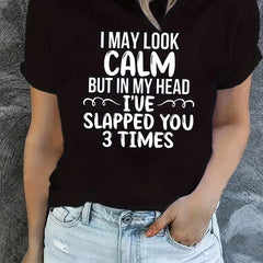 Letter Graphic Short Sleeve Round Neck Sports T-Shirt Women's Activewear