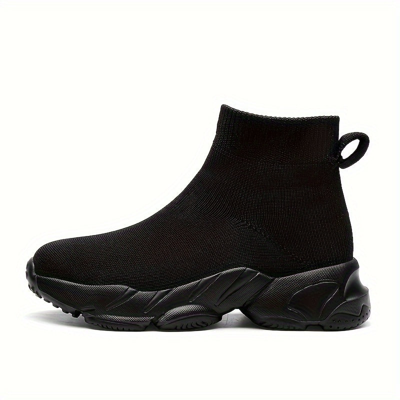 Boys' Comfy Knit Sock Shoes Non Slip Sneakers For Kids Outdoor