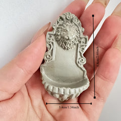 1pc Lion Head Wall Decoration for Dollhouse Realistic Resin Garden Scene