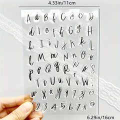 1pc Alphabet DIY Scrapbook Decoration Silicone Transparent Stamp