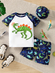 Boys' Dino Graphic Swim Suit & Shorts Set