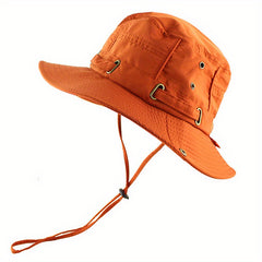 Solid Fisherman Hat For Men Outdoor Travel Sun Hat