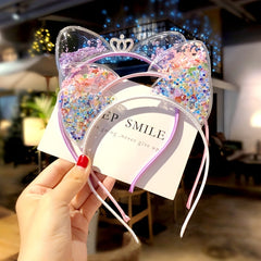 Girls Cat Ear Sequin Headband for Party Hair Accessories