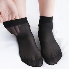 5 Pairs Thin Short Socks Breathable Anti-snag Women's Stockings