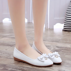 Women's Pointed Toe Ballet Flats with Bow Decor